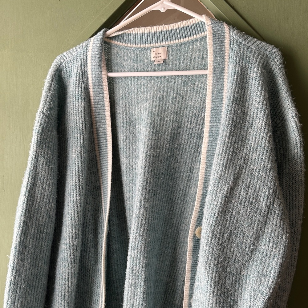 a new day Women's Light Blue Cardigan Sweater